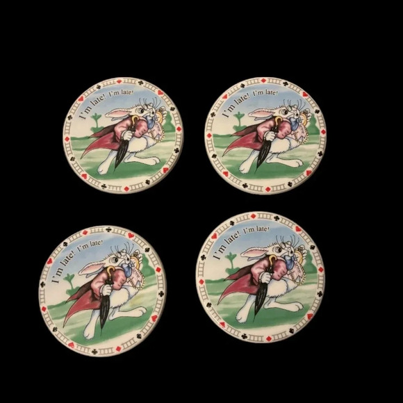 Paul Cardew design alice in wonderland coaster set - Picture 1 of 1